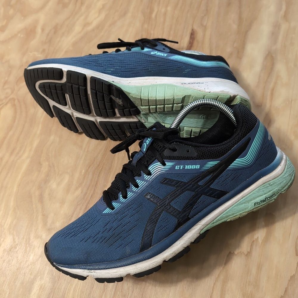 Asics CT-1000 Flyte Foam Blue Teal Synthetic Mesh Running Shoes Women's 10